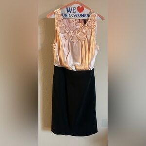 BCBGMAXAZRIA light pink and black sheath dress, size 6